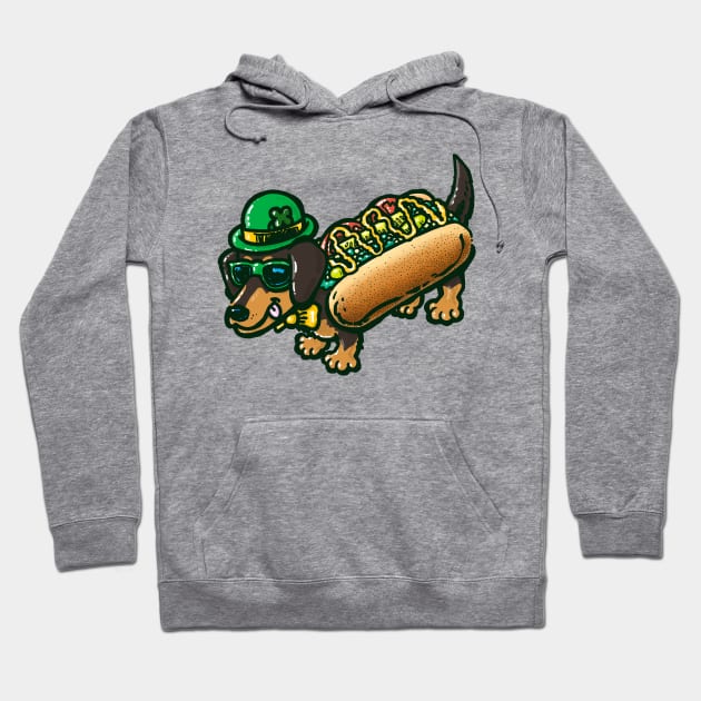 St Patricks Day Chicago Dog Hoodie by nickv47